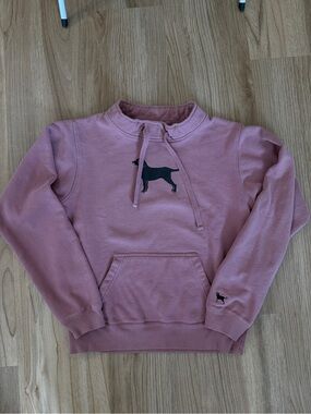 The Black Dog Dusty Rose Pullover Hoodie with Black Dog Logo